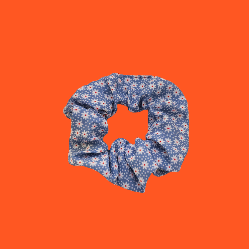 Sweet Floral Polka Dot Scrunchie