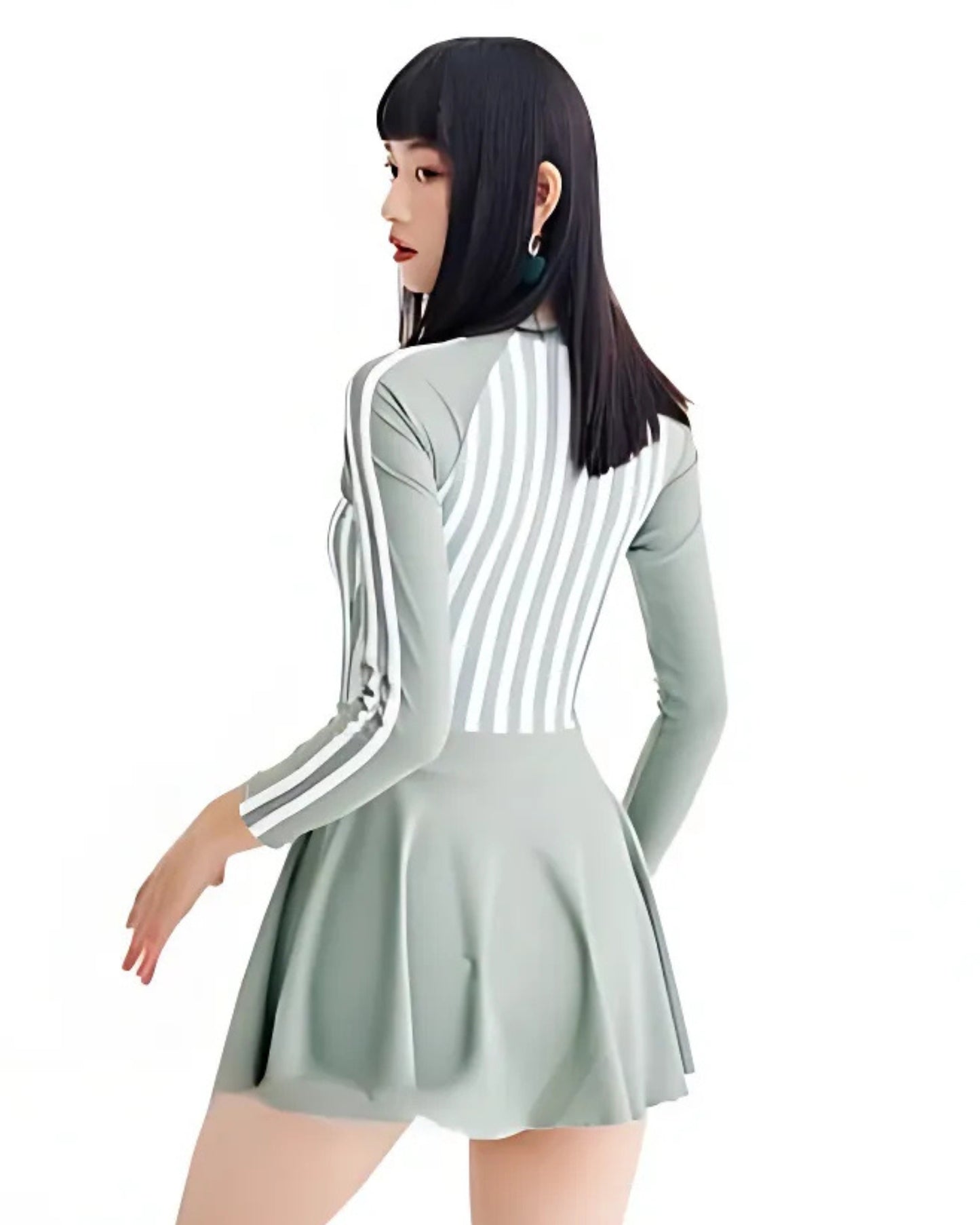 Mint Motion Skirt Suit