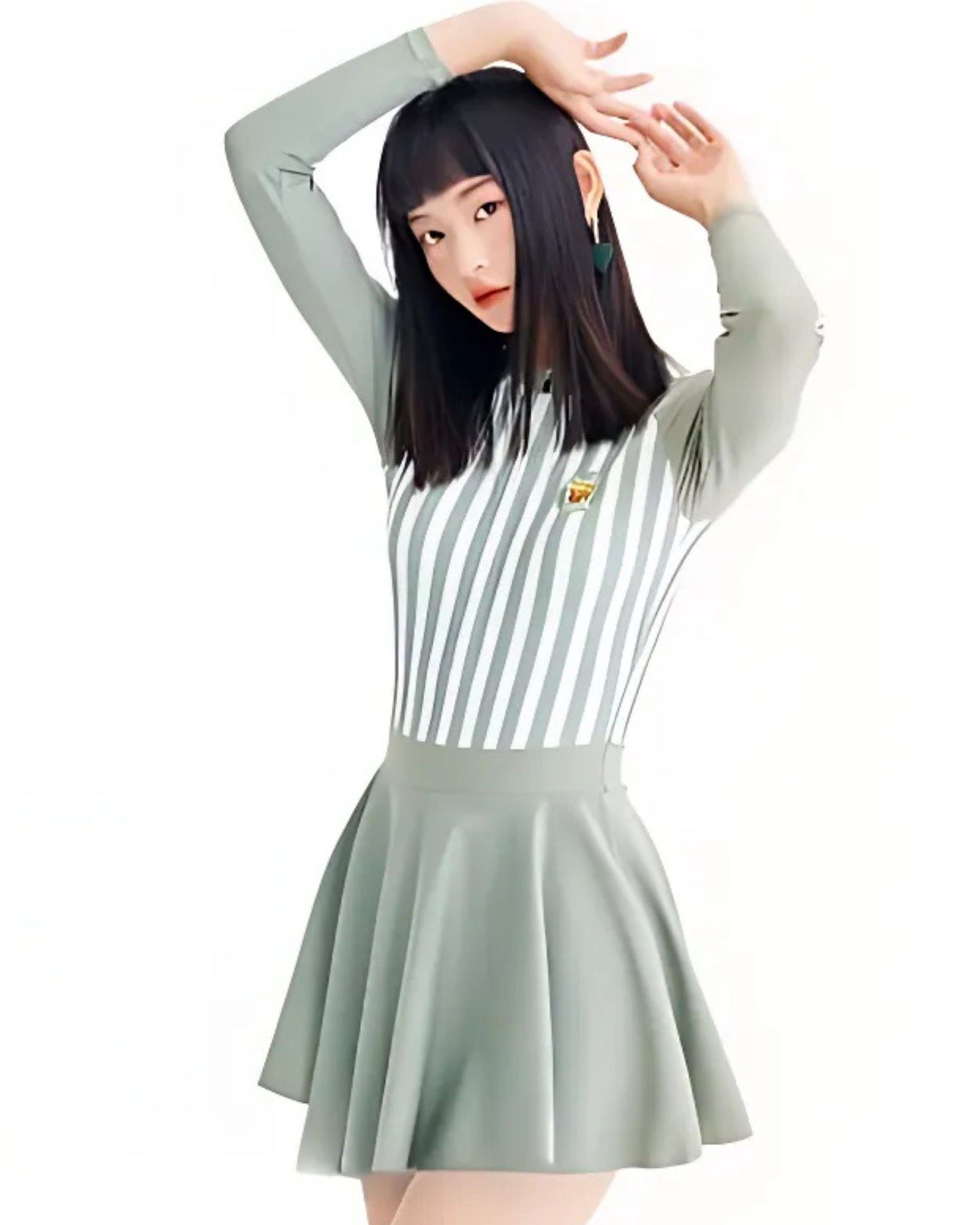 Mint Motion Skirt Suit