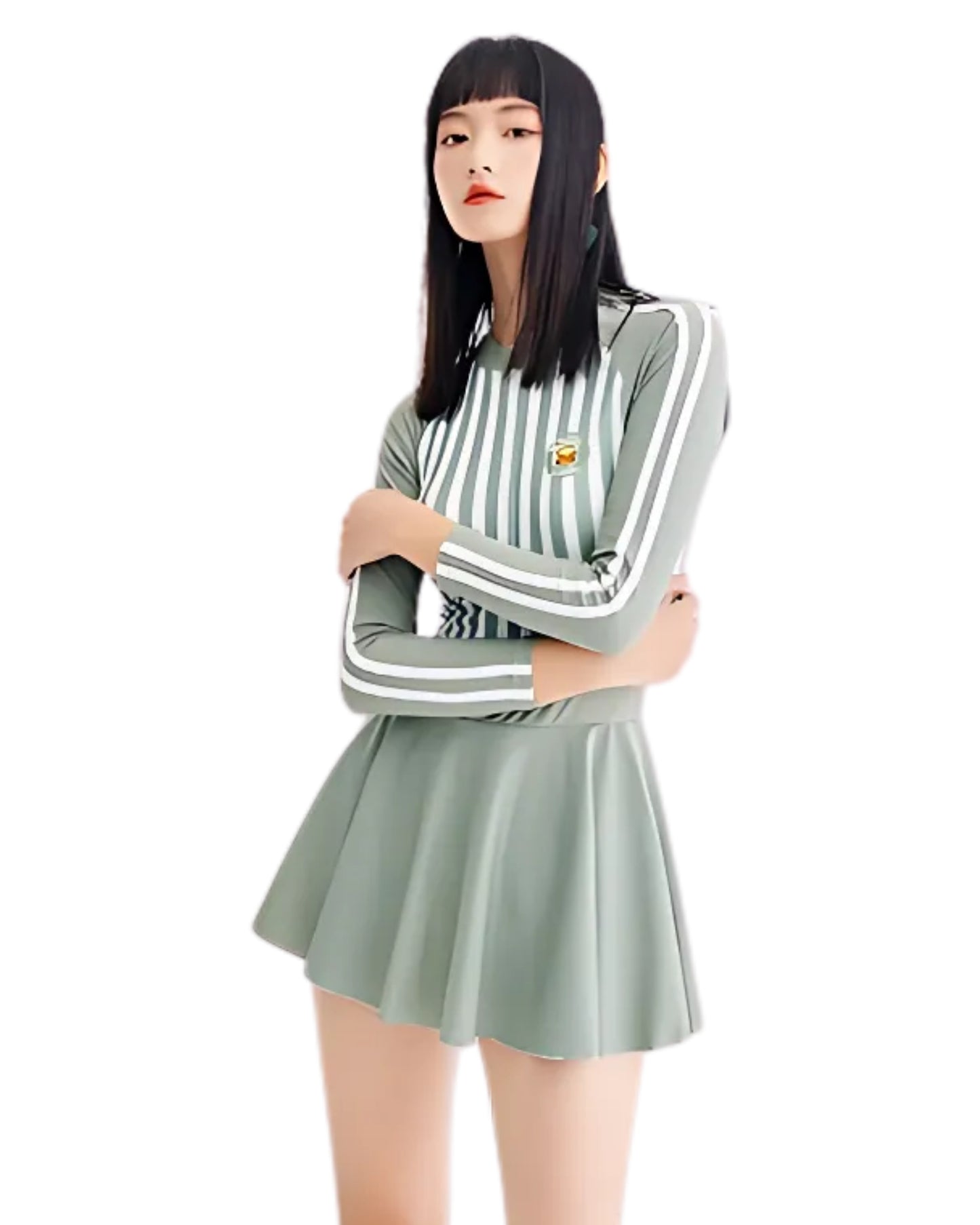 Mint Motion Skirt Suit