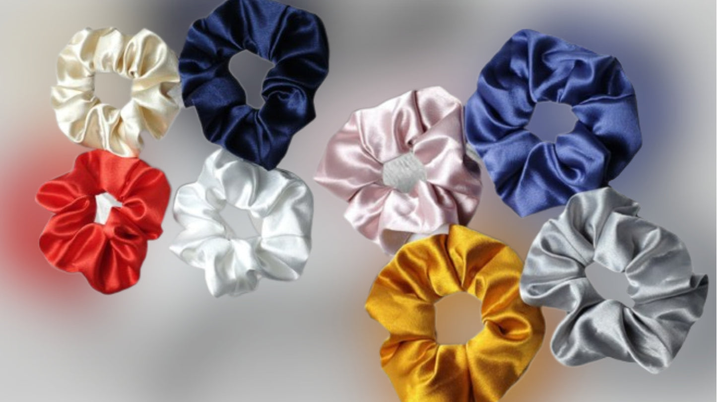 Silk Hair Rubber Scrunchie