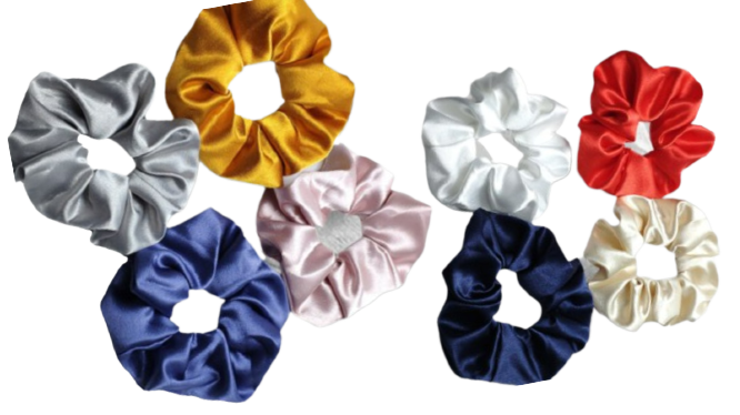 Silk Hair Rubber Scrunchie