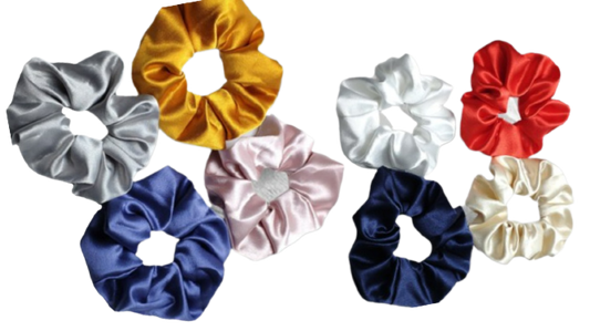 Silk Hair Rubber Scrunchie