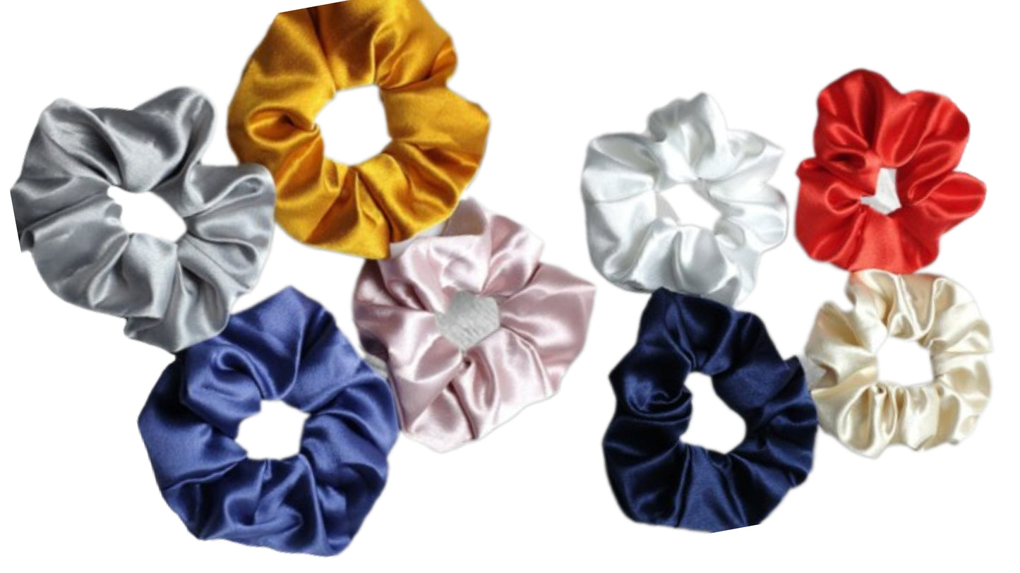 Silk Hair Rubber Scrunchie