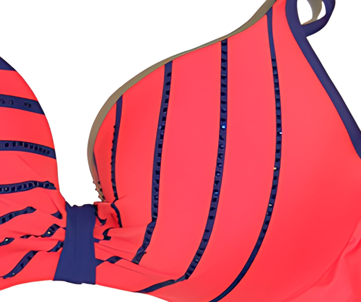 Vibrant Striped Coordinated Bikini Set