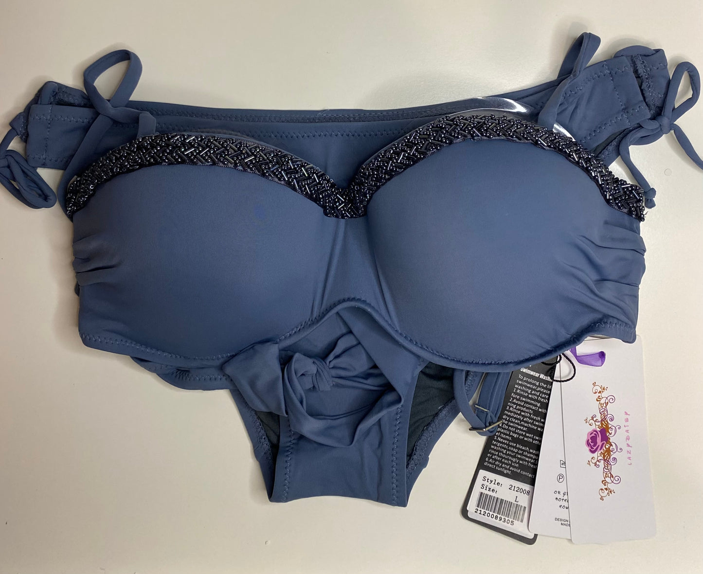 Luxurious Luster Sequin Bandeau Bikini Set