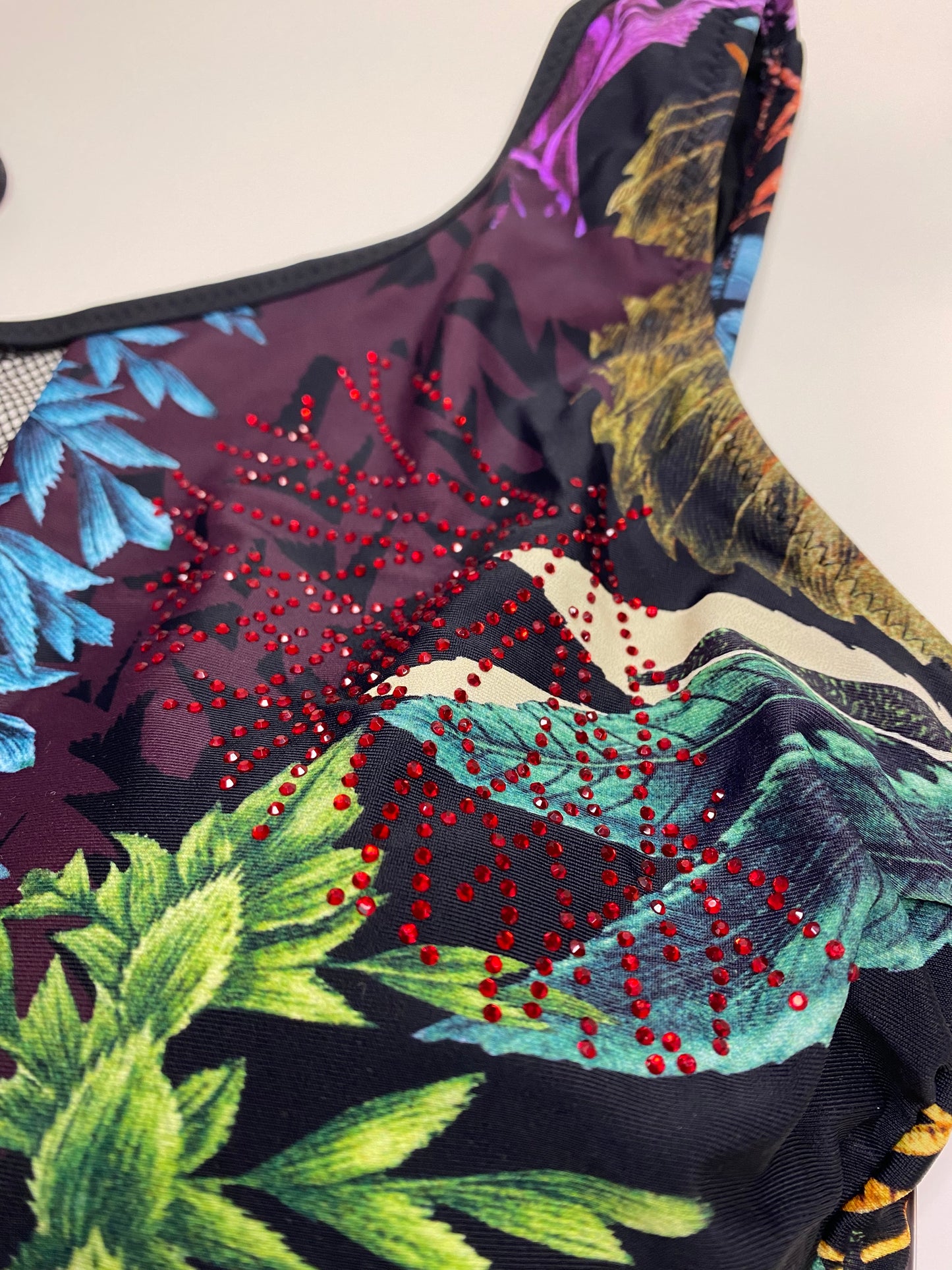 Asymmetric Print Beach Chic Swimsuit