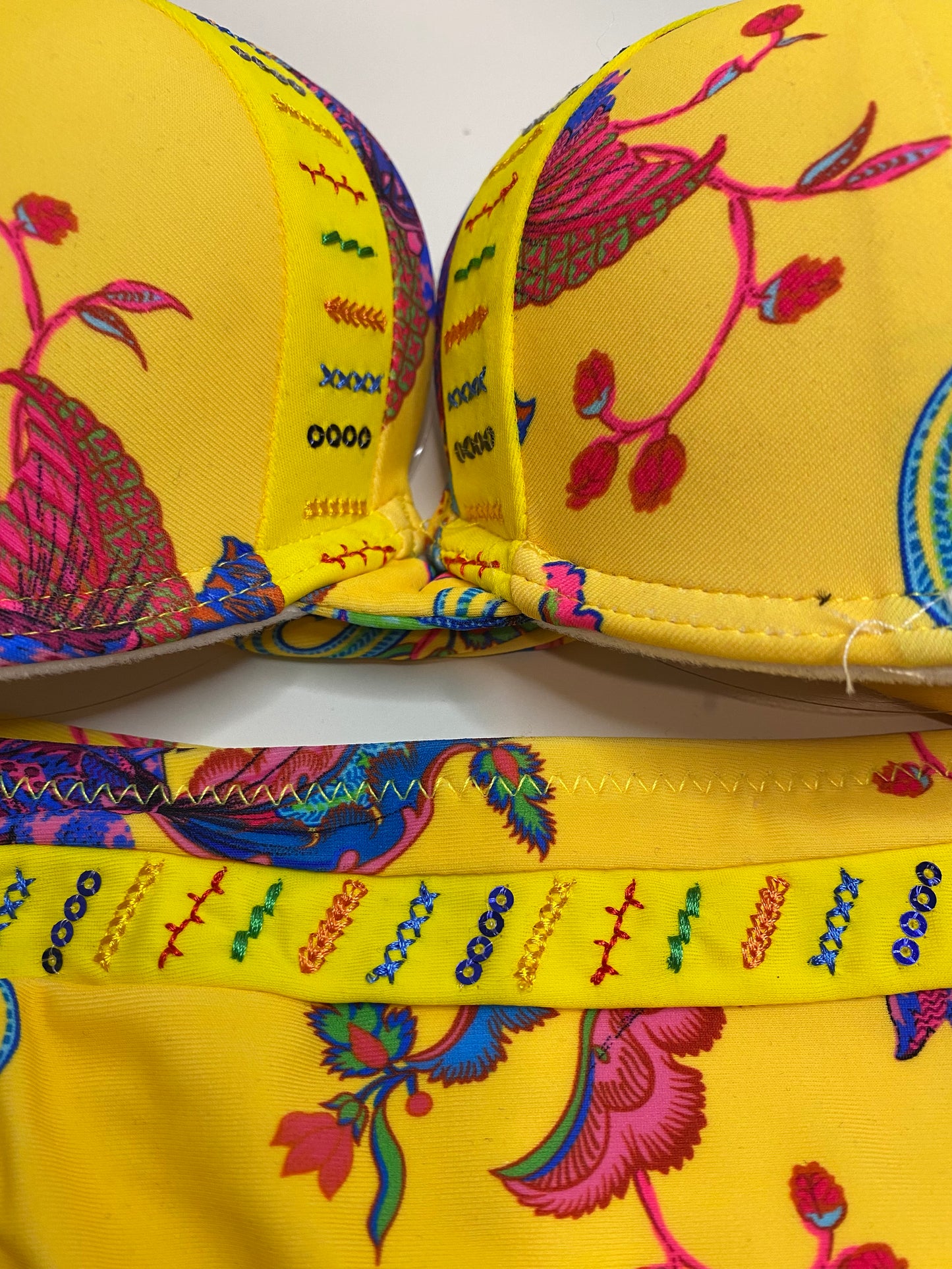 Glowing Elegance Printed Lift Bikini Set