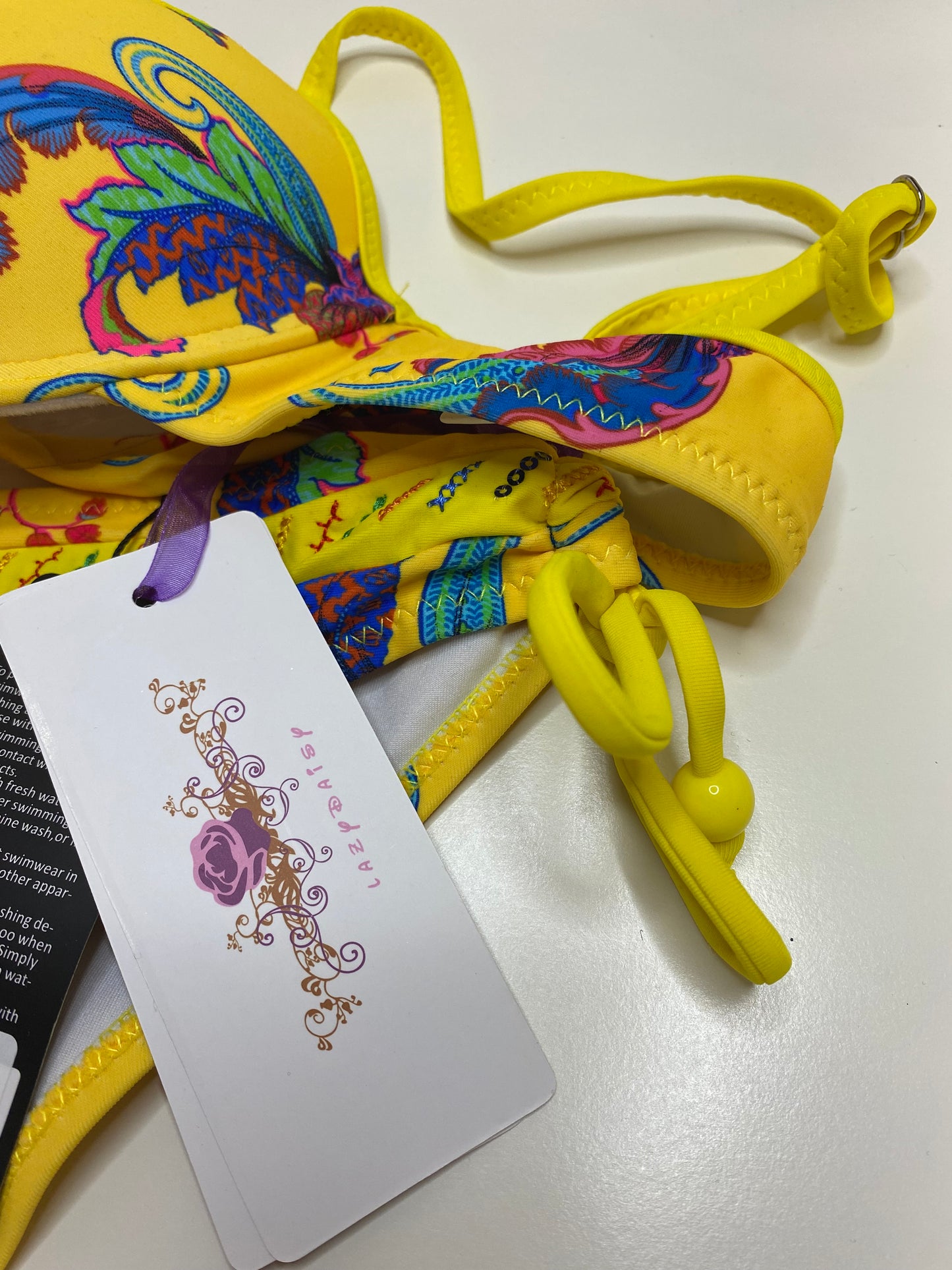 Glowing Elegance Printed Lift Bikini Set