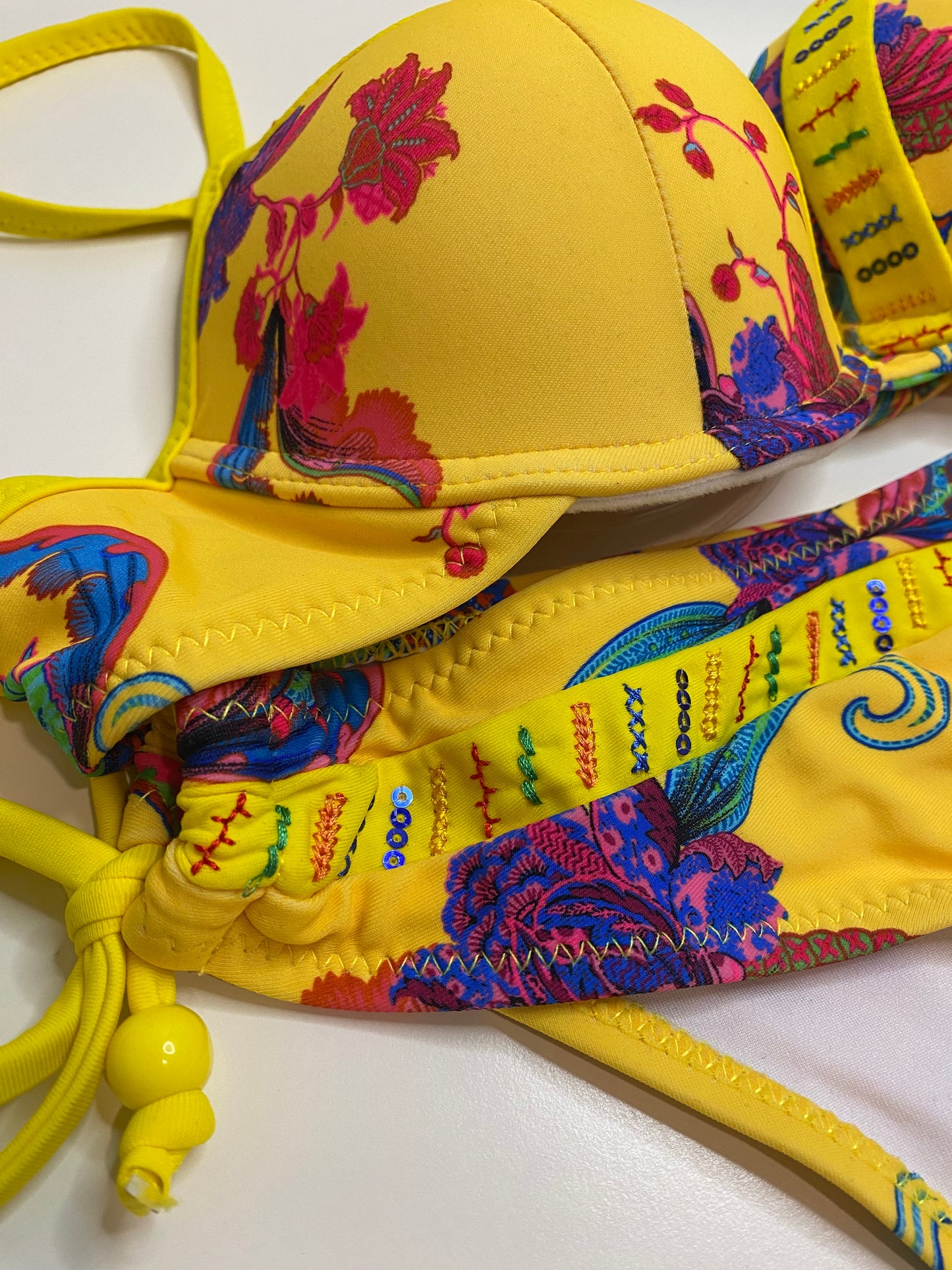 Glowing Elegance Printed Lift Bikini Set