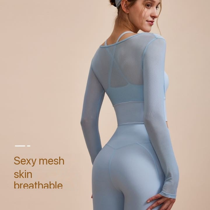 MajesticGlow Active Top - Radiant Performance Mesh