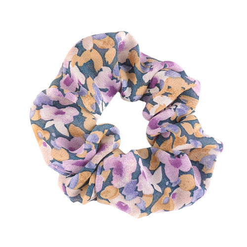 Floral Chiffon Scrunchie