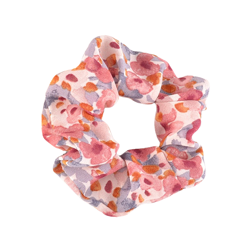 Floral Chiffon Scrunchie