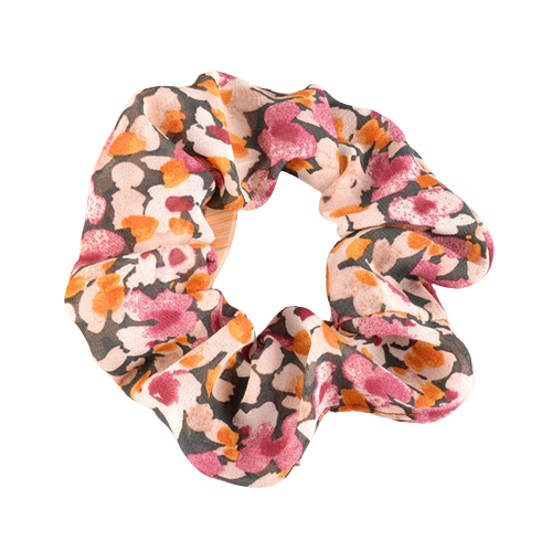 Floral Chiffon Scrunchie