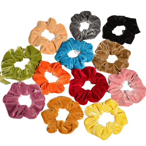 Candy Color Gold Velvet Scrunchie