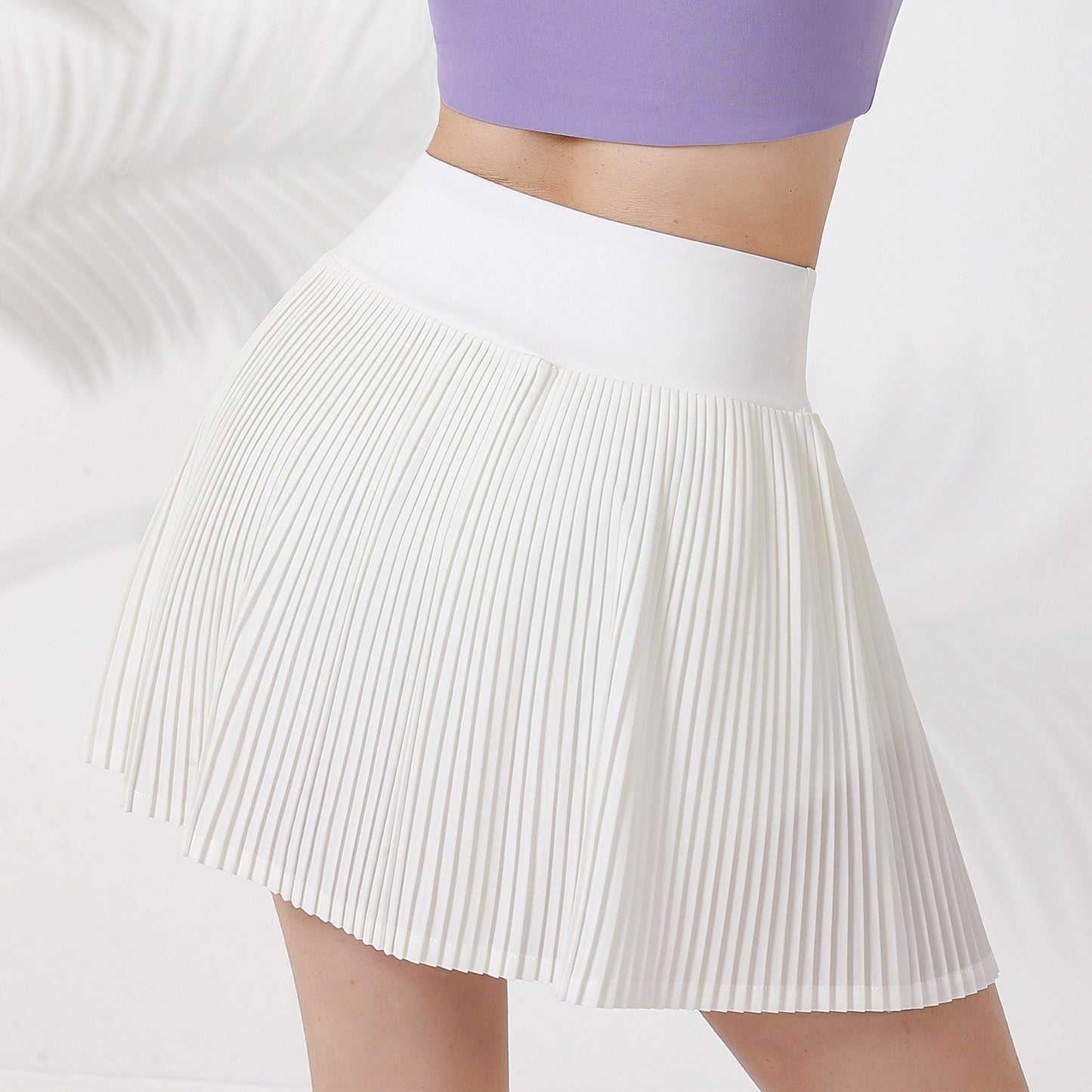 EleganzaFlex Pleated Fitness Skirt Leggings