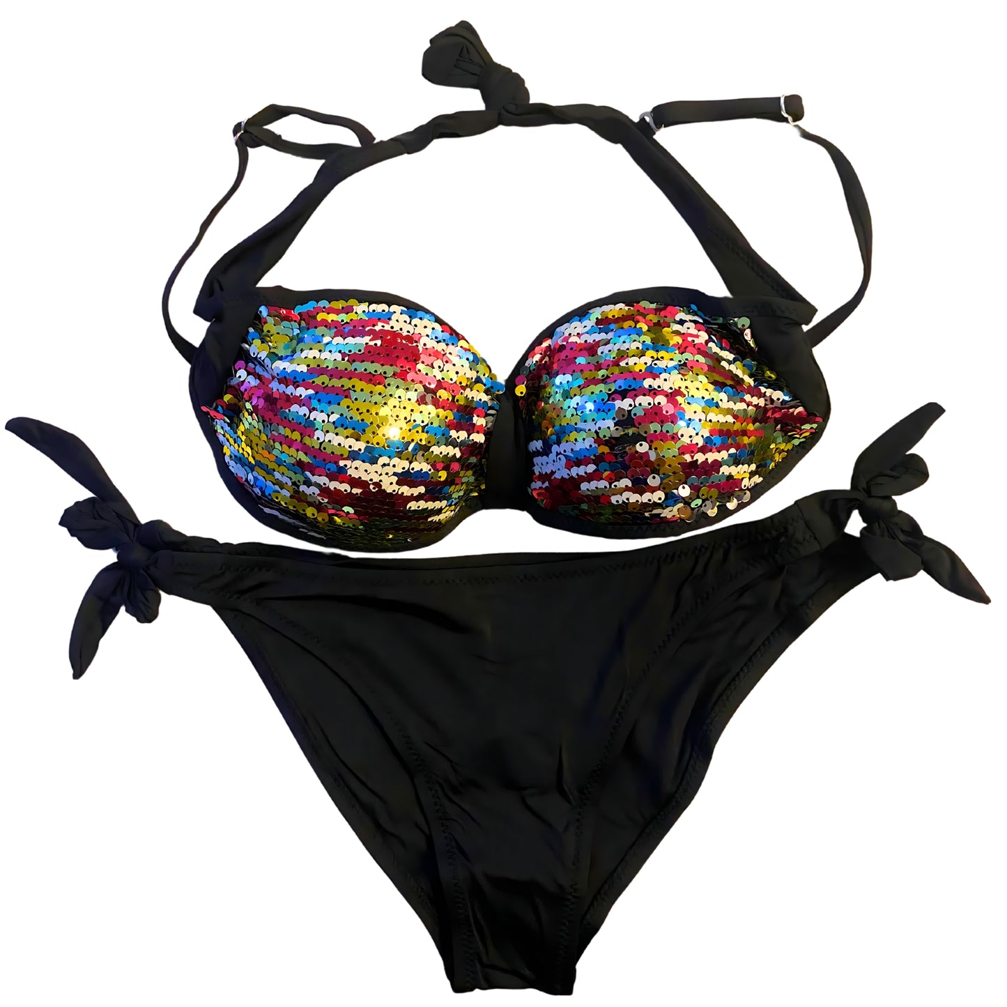 SparkleWave Tie-Side Bikini Set