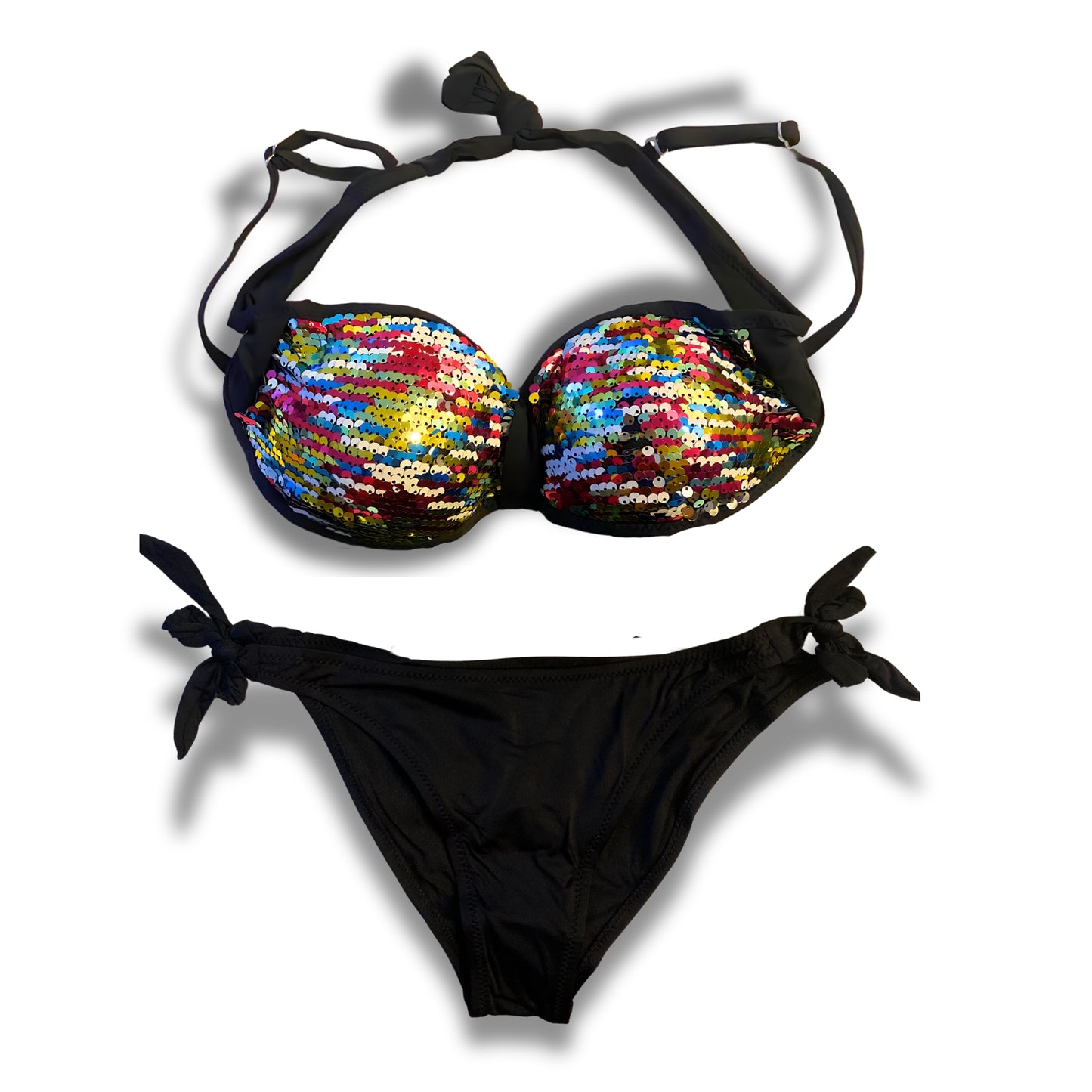 SparkleWave Tie-Side Bikini Set