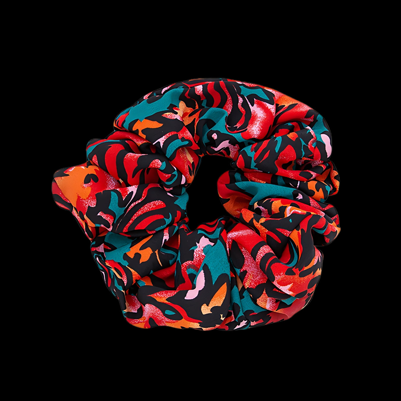 Blooming Print Contrast Scrunchie