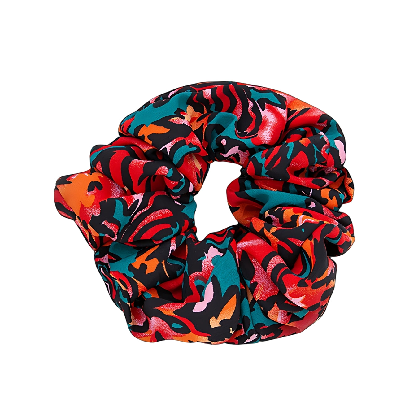 Blooming Print Contrast Scrunchie