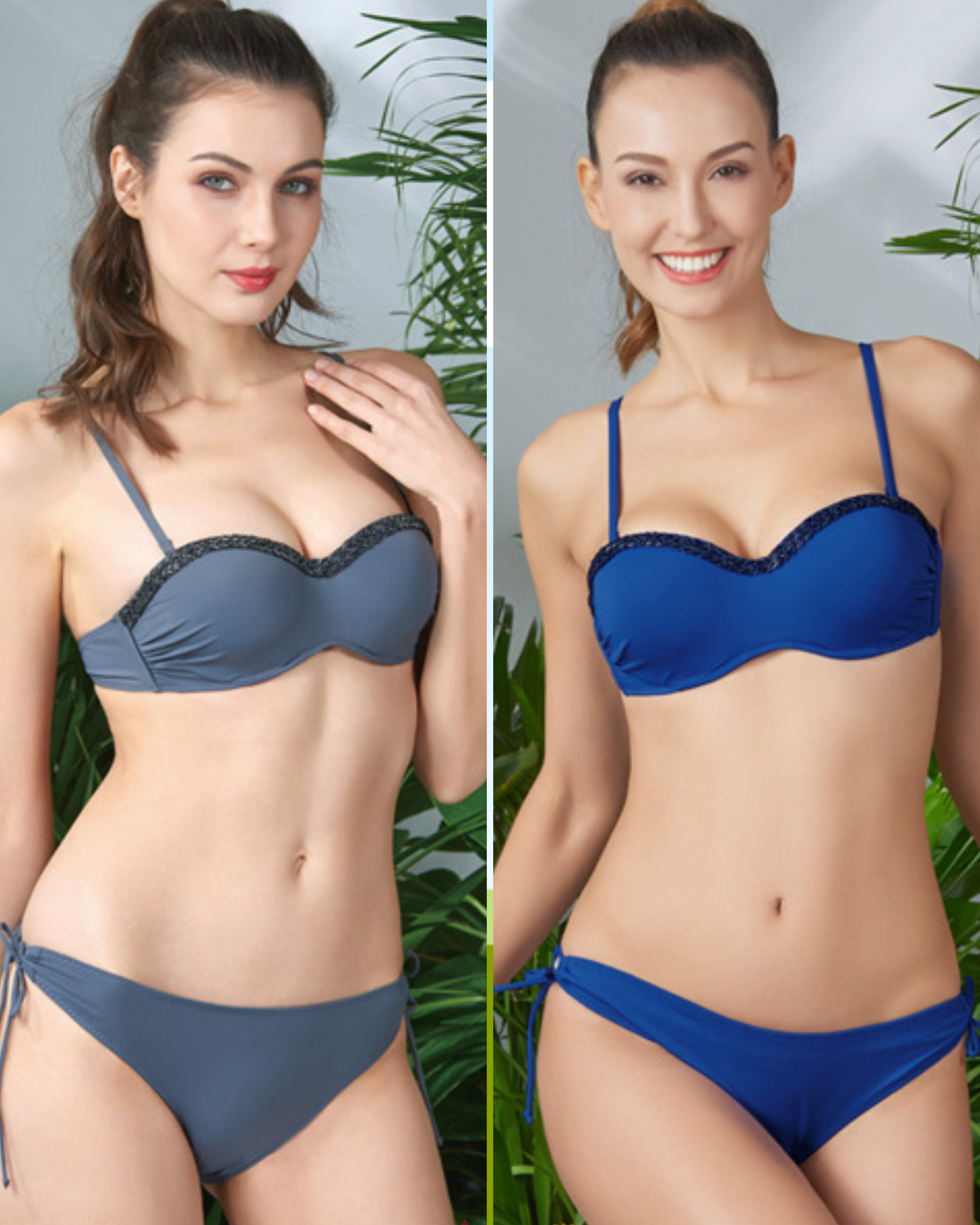Luxurious Luster Sequin Bandeau Bikini Set