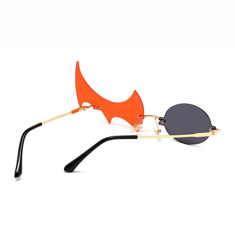 two faced sunglasses red/black