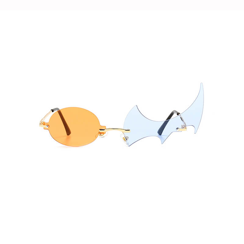 two faced sunglasses orange/yellow