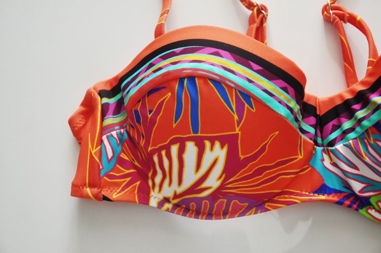 Chic Patterned Minimalist Bikini Set