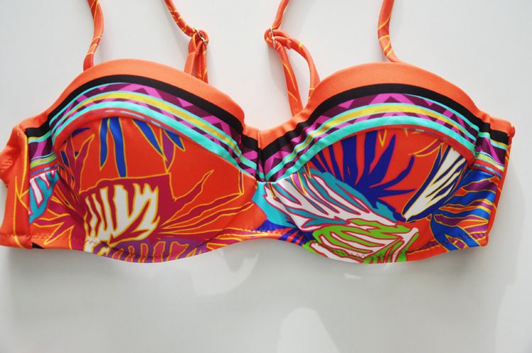 Chic Patterned Minimalist Bikini Set
