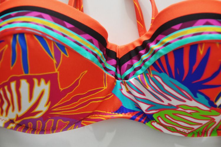 Chic Patterned Minimalist Bikini Set
