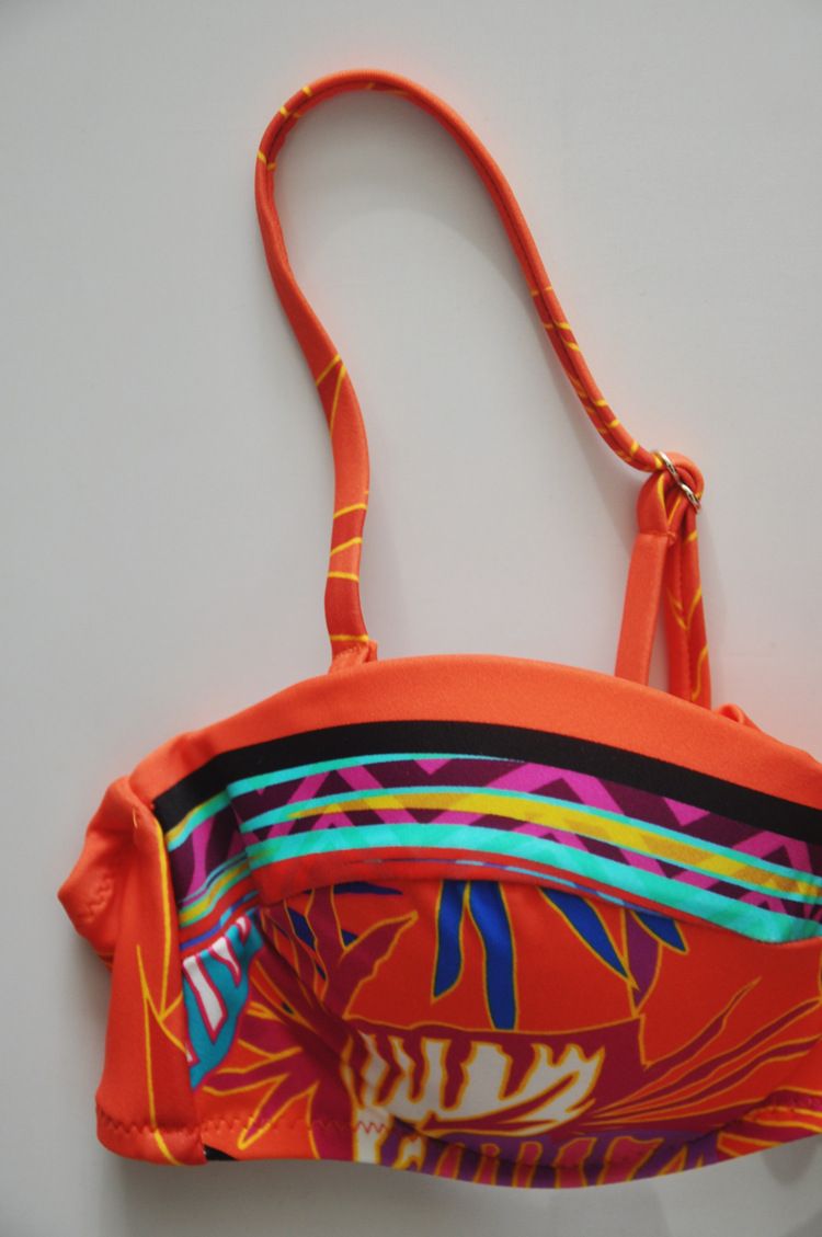 Chic Patterned Minimalist Bikini Set