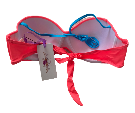 Plain Color Flowers Flat Chest Bikini Set