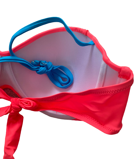 Plain Color Flowers Flat Chest Bikini Set