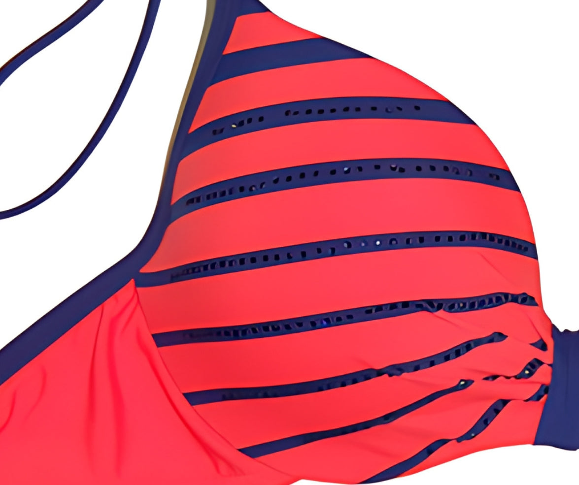 Vibrant Striped Coordinated Bikini Set