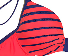 Load image into Gallery viewer, Vibrant Striped Coordinated Bikini Set
