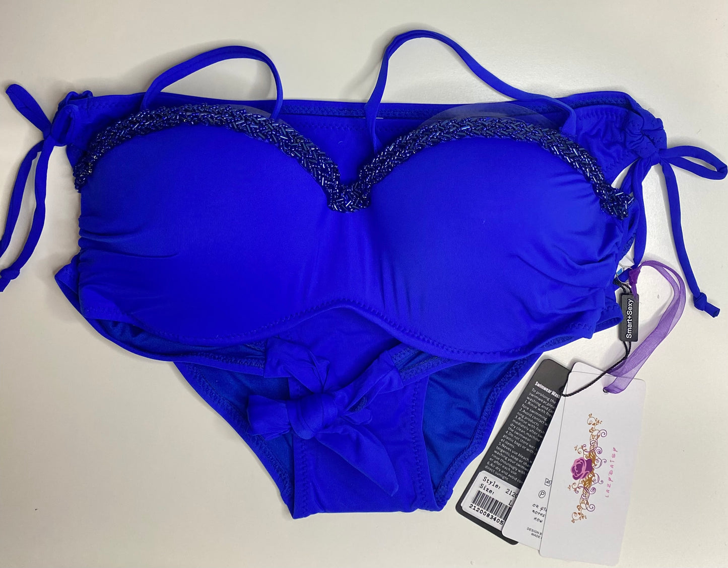 Luxurious Luster Sequin Bandeau Bikini Set