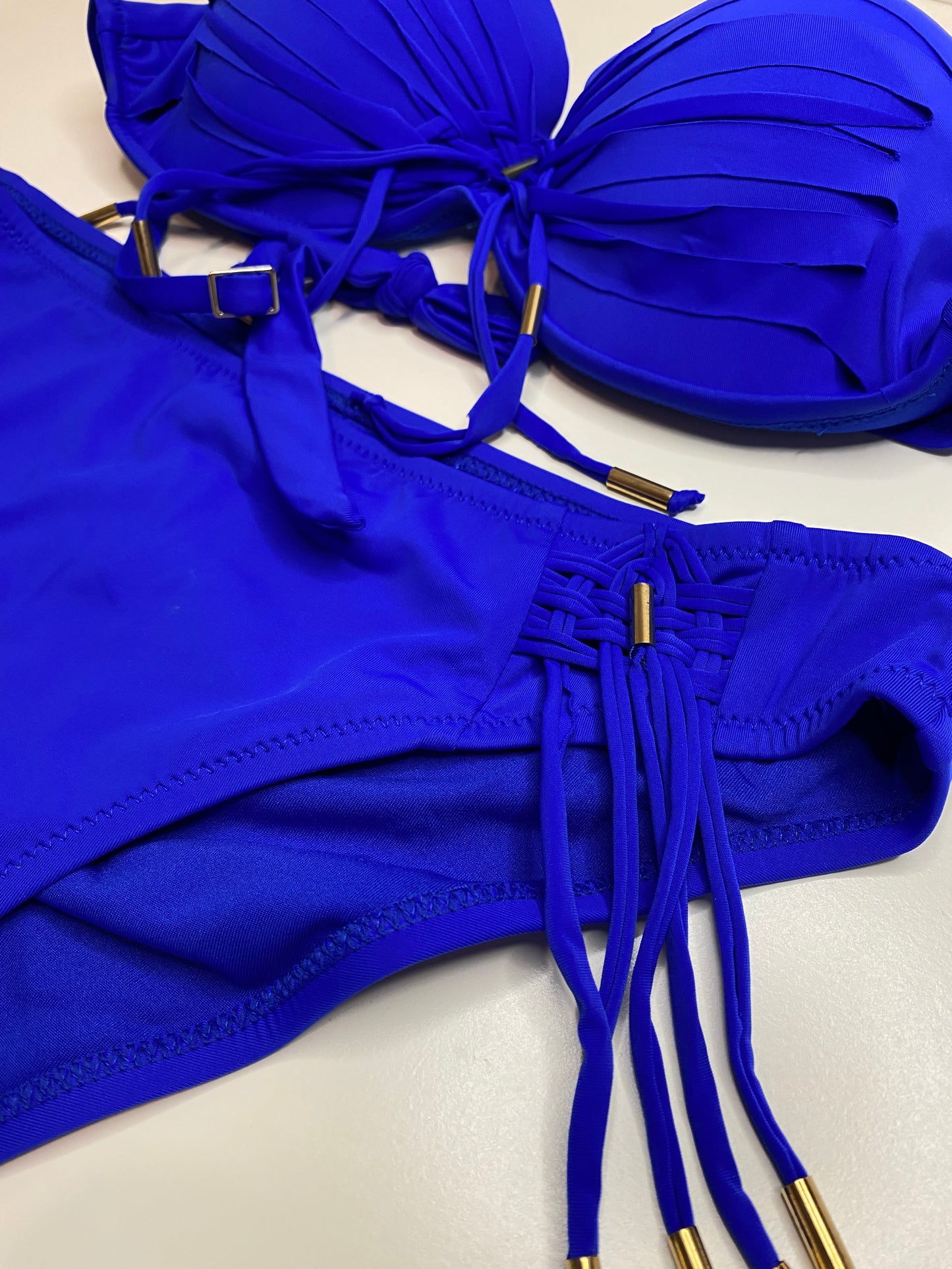 Indigo Dream Strappy Tassel Bikini Set