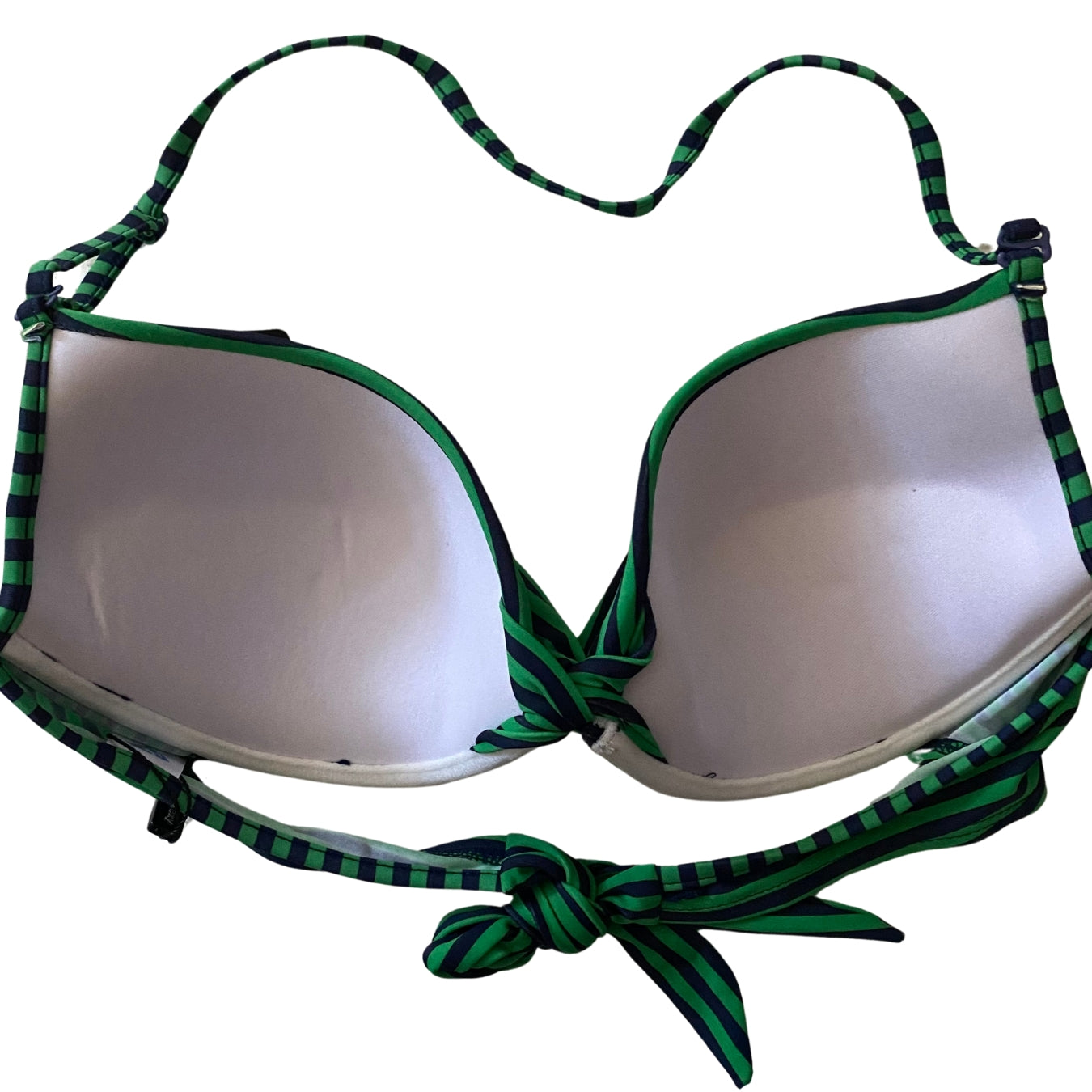 "EleganceStripe Plus Size Full Cover Bikini Set"