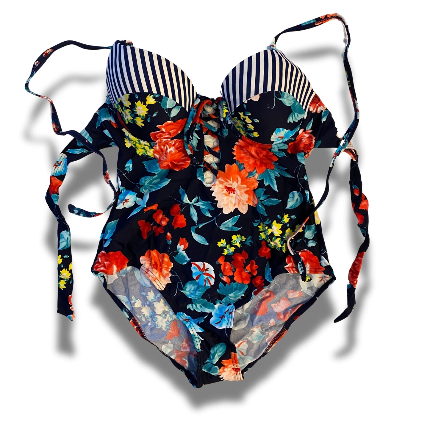 "ContourCurve Cutout One-Piece: Flattering Push-Up Swimwear"