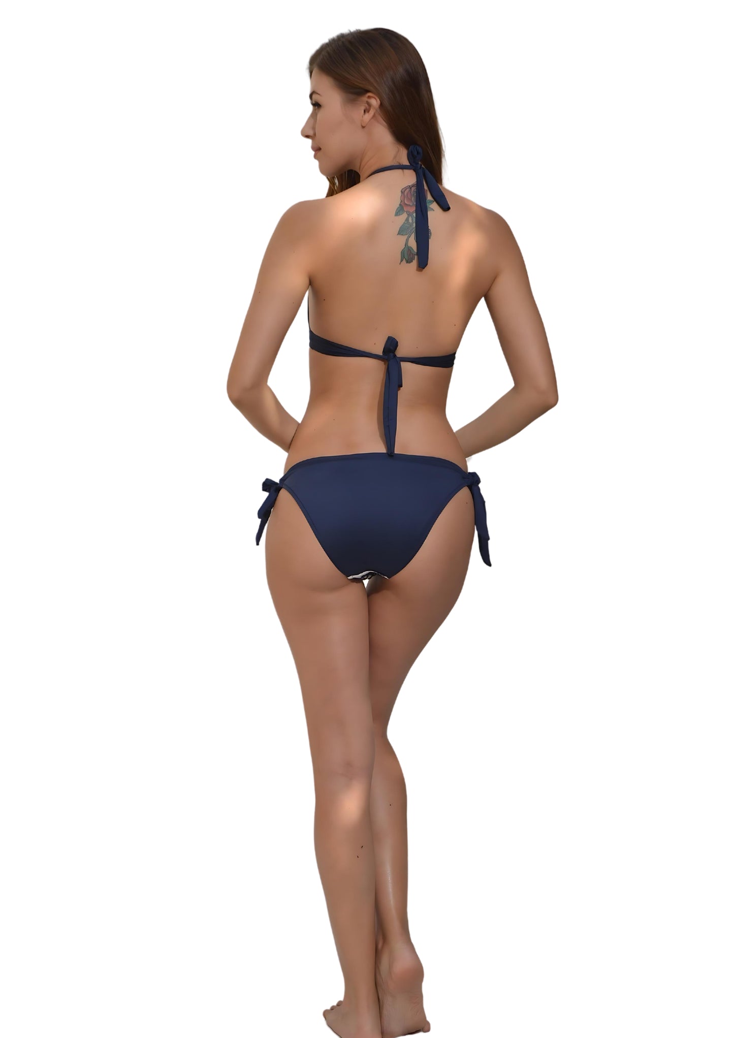 NautiChic Ring Halter Zip Bikini Set