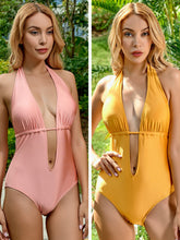 Load image into Gallery viewer, Lustrous Lace-Up One-Piece Swimwear
