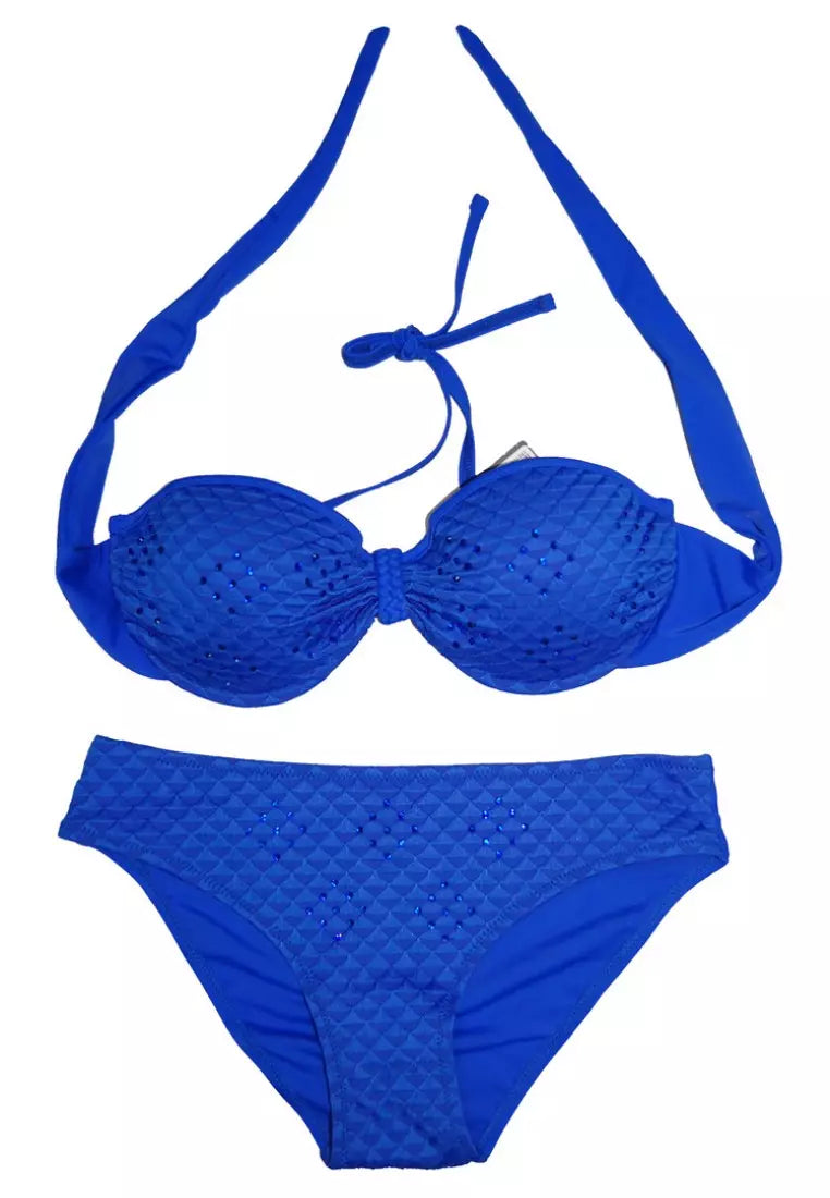 Padded Crisscross Underwire Bikini Set