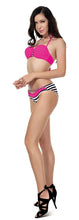 Load image into Gallery viewer, striped braid bikini set xl/l / plum
