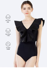 Load image into Gallery viewer, Allure Elegance Ruffle-Trimmed Maillot One Piece Swimwear
