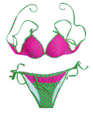 Load image into Gallery viewer, crash color polka dot bow bikini set
