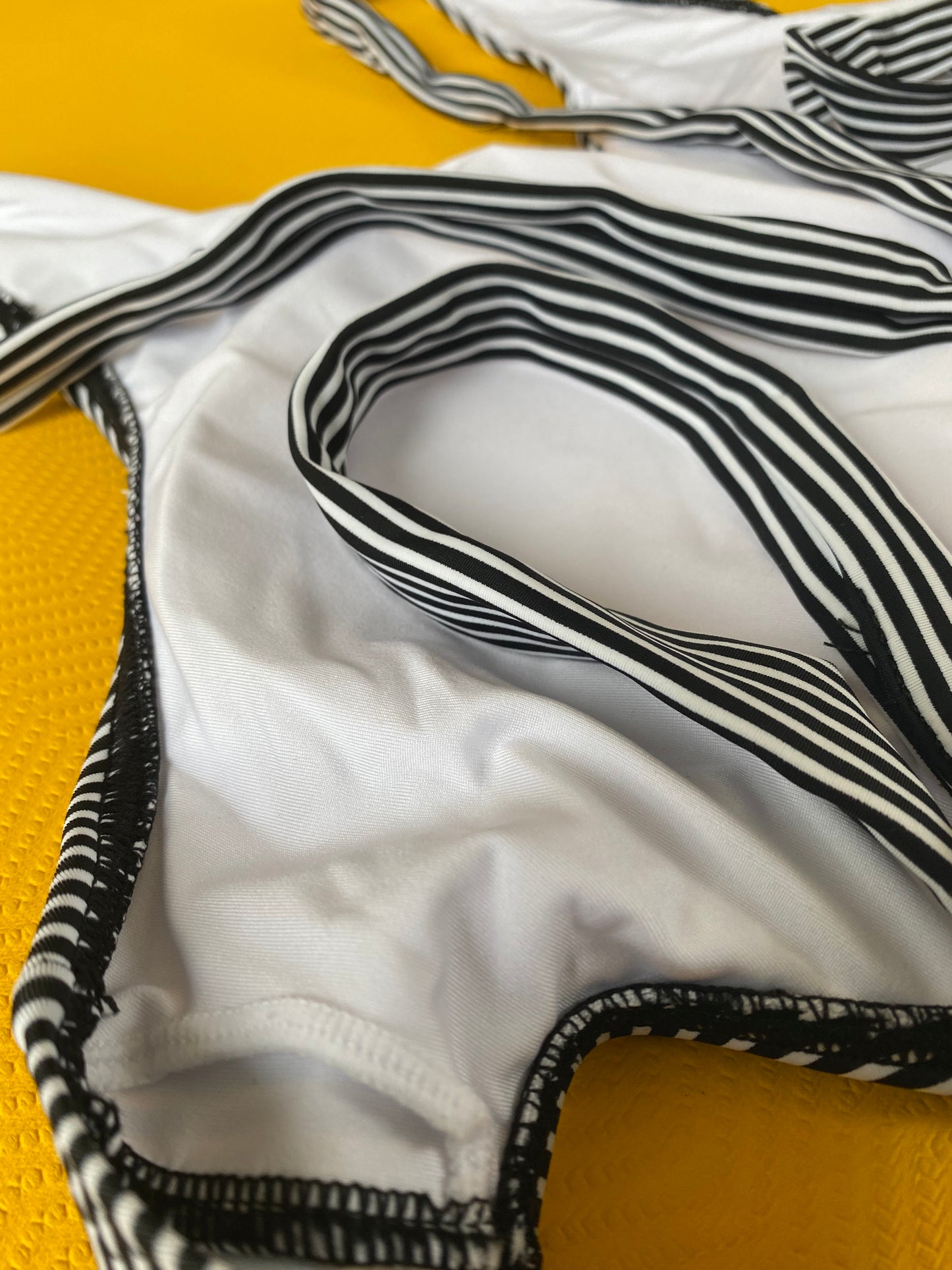 Pinstripe Conjoined Plus Sizes One Piece Swimwear