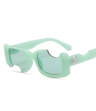 Load image into Gallery viewer, off cady rectangle-frame sunglasses green
