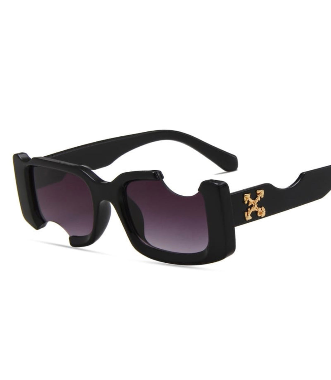 off cady rectangle-frame sunglasses black