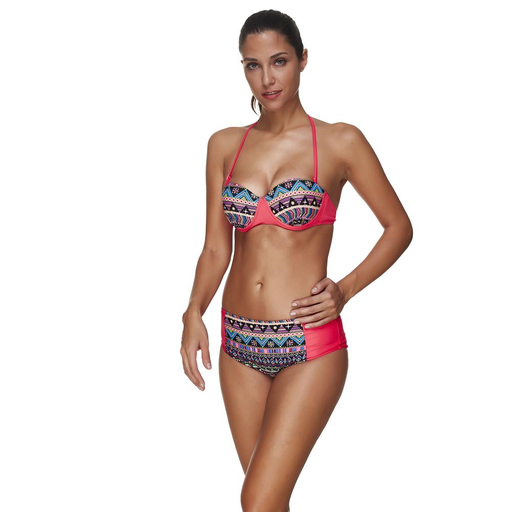 geometric printed bikini set