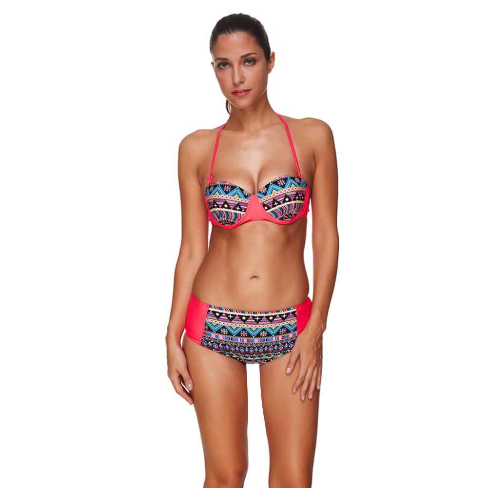 geometric printed bikini set